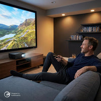 4K Laser Home Theater Projector Built to Deliver Cinema Quality, 3500 Lumens, 300-Inch Display, HDR — Lifestyle