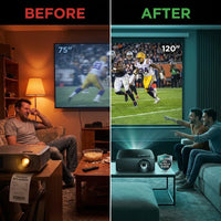 UHZ36 4K UHD Laser HDR Home Theater Projector - Black — Before & After