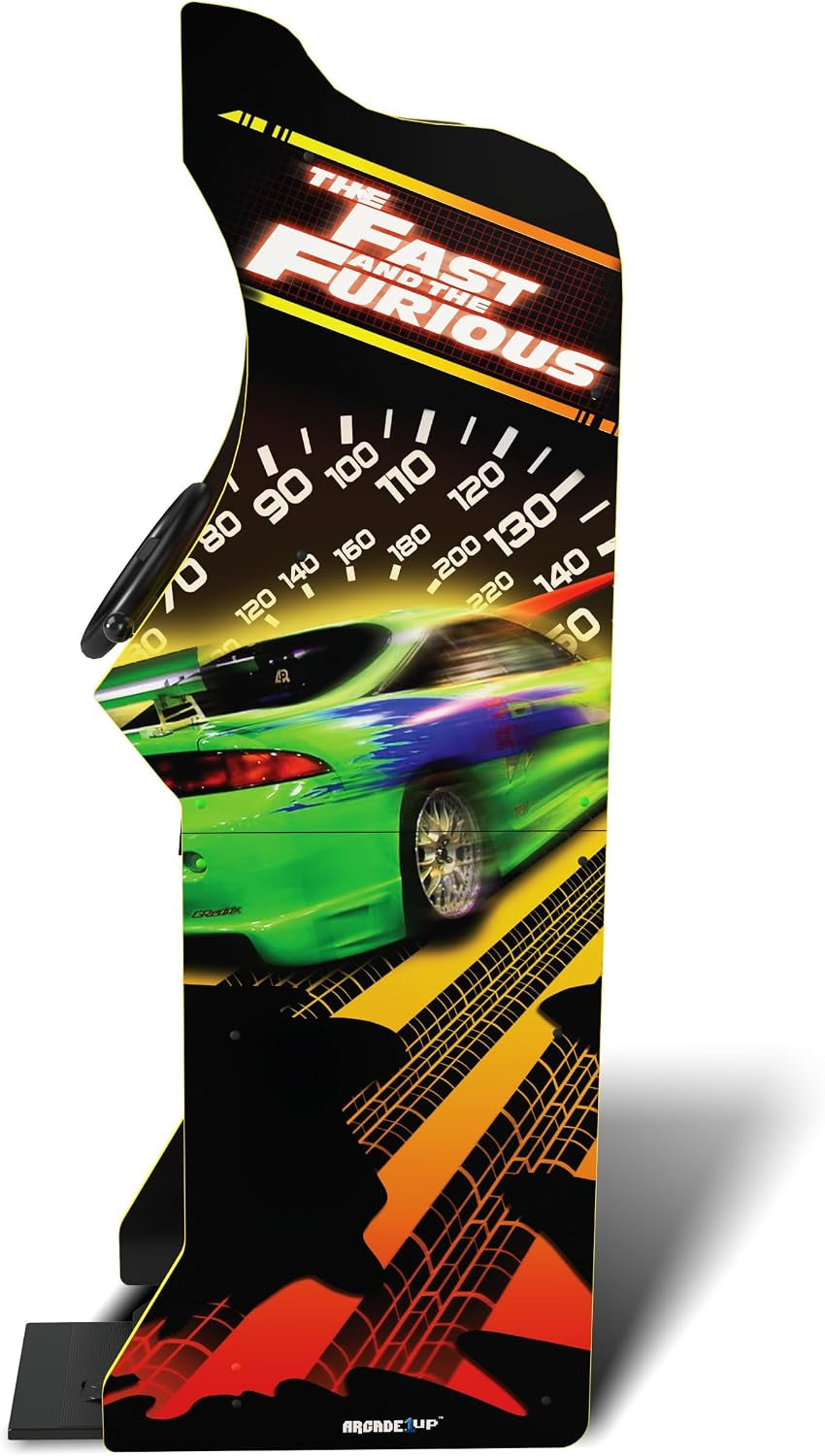 Arcade1Up the Fast and the Furious Deluxe Arcade Machine, Steering Wheel | Gaming Cabinet with 4-Position Gear Shift and Wi-Fi Leaderboards