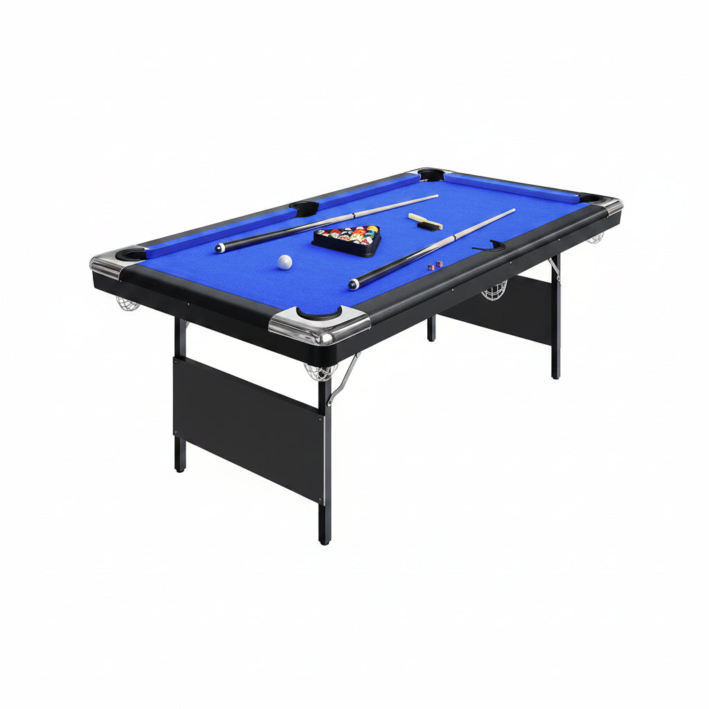 6 or 7 Ft Billiards Table, Portable Billiards Tables, Pool Tables for Full Size, Pool Table Set for Family Game Room, Adult Rrec Room, Basements, Man Cave or Garage