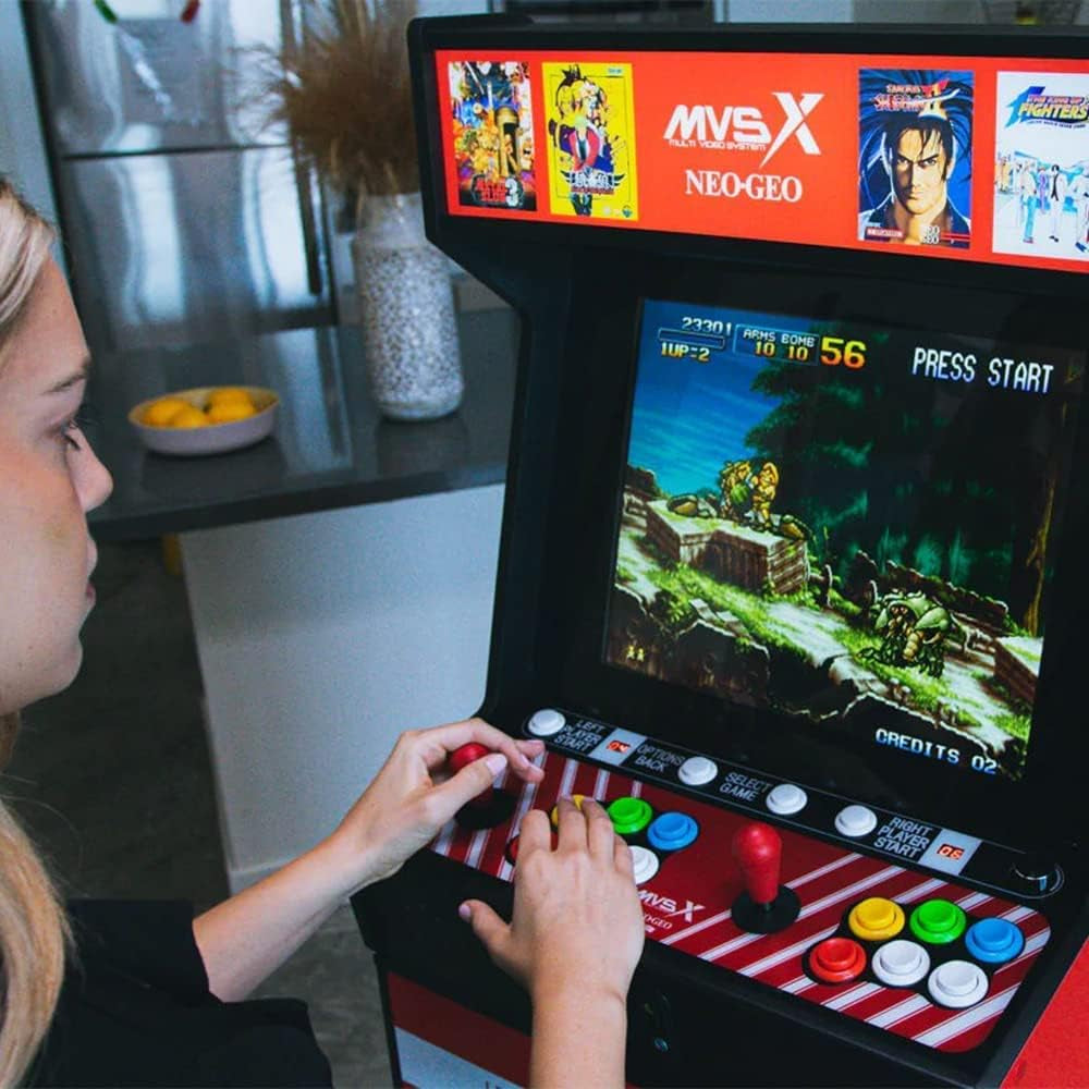 MVSX Arcade Machine and Base Combo, Pre-Loaded 50 SNK Retro Arcade Games