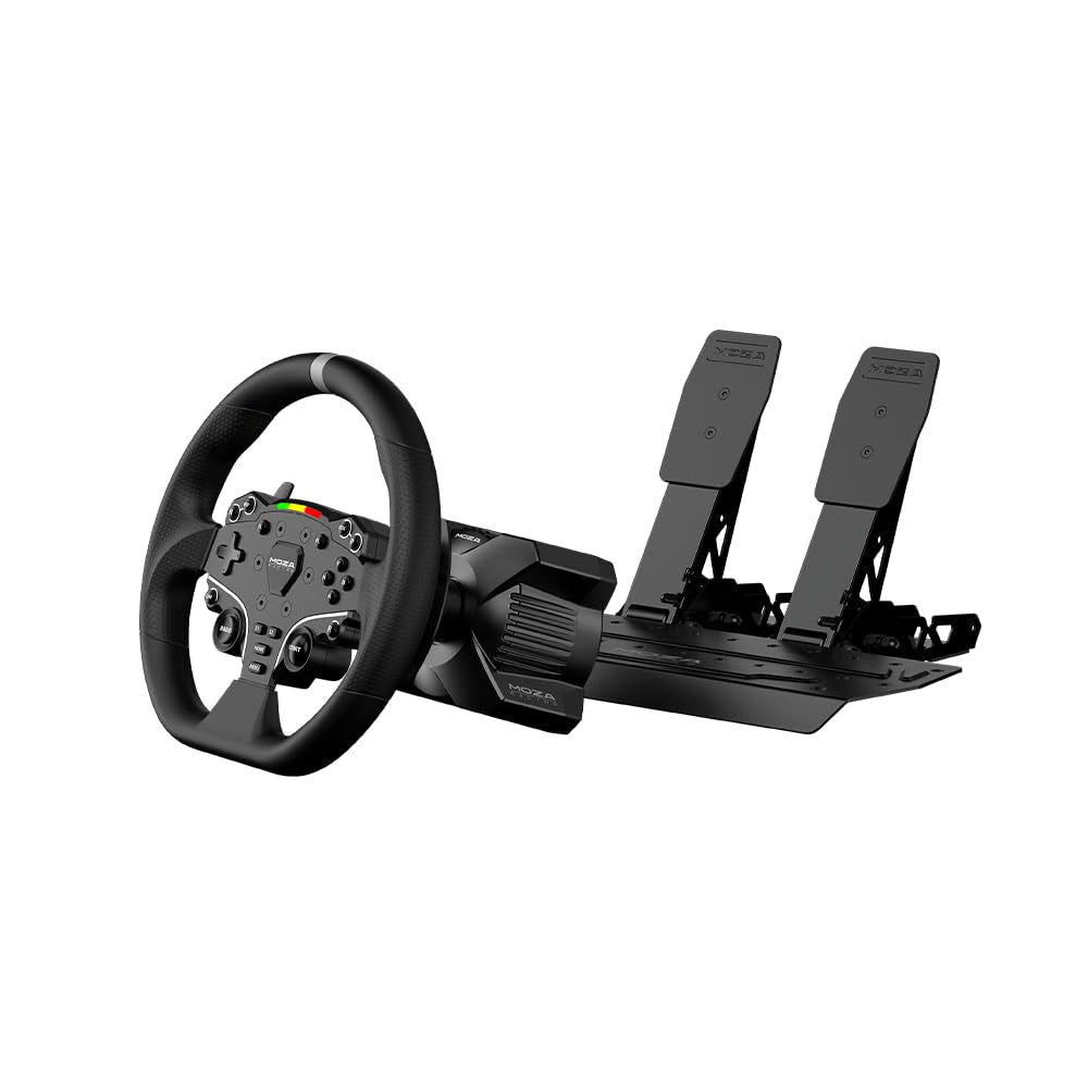 R3 Racing Wheel & Pedals Bundle Direct Drive Car Simulator Kit for PC | Incl. R3 3.9Nm DD Servo Base, 11-Inch ES Lite Racing Wheel, SR-P Lite Pedals, Table Clamp
