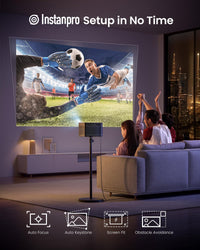 DBOX02 Laser Projector 4K GTV, 2450 ISO Lumens, Netflix Officially Licensed, Blu-Ray 3D, Home Theater Projector with Wifi and Bluetooth, HDR10+, 200-Inch Picture, 2X12W DTS:, Dolby Audio