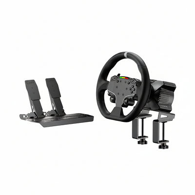 R3 Racing Wheel & Pedals Bundle Direct Drive Car Simulator Kit for PC | Incl. R3 3.9Nm DD Servo Base, 11-Inch ES Lite Racing Wheel, SR-P Lite Pedals, Table Clamp