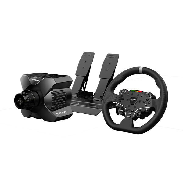 R3 Racing Wheel & Pedals Bundle Direct Drive Car Simulator Kit for PC | Incl. R3 3.9Nm DD Servo Base, 11-Inch ES Lite Racing Wheel, SR-P Lite Pedals, Table Clamp