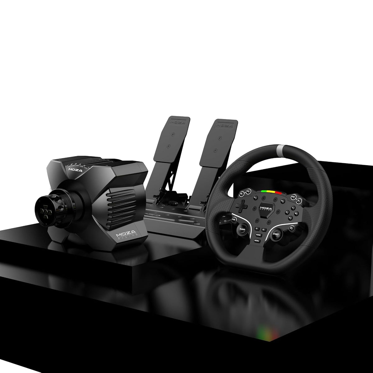 R3 Racing Wheel & Pedals Bundle Direct Drive Car Simulator Kit for PC | Incl. R3 3.9Nm DD Servo Base, 11-Inch ES Lite Racing Wheel, SR-P Lite Pedals, Table Clamp
