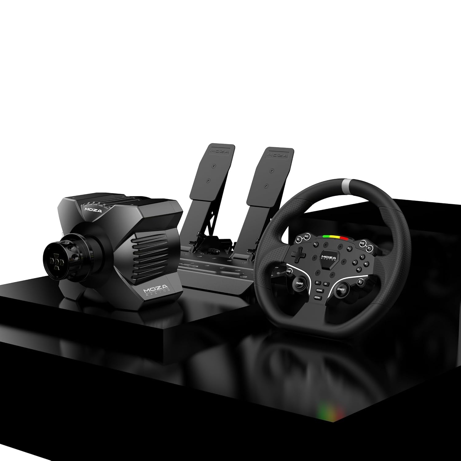 R3 Racing Wheel & Pedals Bundle Direct Drive Car Simulator Kit for PC | Incl. R3 3.9Nm DD Servo Base, 11-Inch ES Lite Racing Wheel, SR-P Lite Pedals, Table Clamp