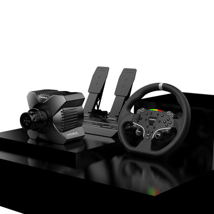 R3 Racing Wheel & Pedals Bundle Direct Drive Car Simulator Kit for PC | Incl. R3 3.9Nm DD Servo Base, 11-Inch ES Lite Racing Wheel, SR-P Lite Pedals, Table Clamp