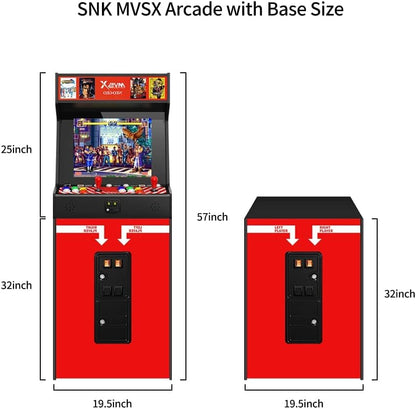 MVSX Arcade Machine and Base Combo, Pre-Loaded 50 SNK Retro Arcade Games